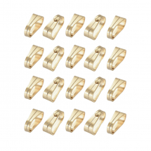 Uchwyty do Wisiorków, Stal Nierdzewna, Pozłacane 18K, Rozmiar: 6x3x2.2mm, Wewnętrzny 5.5x2.5mm, 20szt (13WB31131)