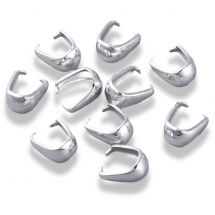 Uchwyty do Wisiorków, Stal Nierdzewna, Srebrny, 7.5x6x4mm, Pin: 0.8x0.5mm, Rozmiar Wewnętrzny: 6x4mm, 10szt (13WB31168)