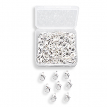 Застібка Карабін-Лобстер, Сплав, Колір: Срібло, 12х6мм, Отвір 1.2мм, 100шт/контейнер, (13WB31176)