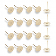 Baza do Puset, pod Kaboszon, Stal Nierdzewna, Zloty, 12x8mm, Pin 0.6mm, 20szt (13WB31094)