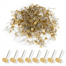 Baza do Kolczykow, Sztyfty, Stal Nierdzewna i Mosiądz, Surowy (bez powłoki), 12x5mm, Pin 0.8mm, 500szt (13WB31443)