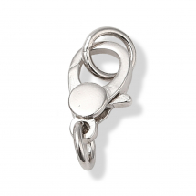 Srebro 925 Rodowane Zapięcie Karabińczyk Lobster, 9x6x2mm, Kółko 4.5x0.7mm, 1szt (13WB31698)
