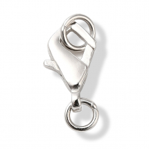 Срібло 925 Застібка Карабін-Лобстер з Родієвим Покриттям, 11х6.5х2.5мм, (13WB31699)