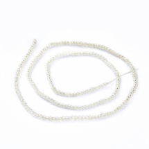 Намистини Гальваніка Скло, Грановані, Рондель, Веселкове Покриття, Колір: Шампанського, 2х1.5мм, Отвір 0.6мм, близько 223-234шт/35-35.5см/нитка, (13WB31281)