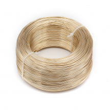 Drut Aluminiowy, Okrągły, do Tworzenia Biżuterii, do DIY, Szampańskie Złoto, Grubość 0.8mm, 300m / 500g (13WB31292)