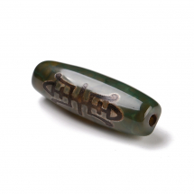 Koraliki Naturalny Agat Dzi, Podwójna Długowieczność, Owalne, 28.5-32x10-12.5mm, Otwór 1.5-3mm, 1szt (13WB31311)