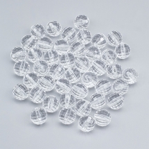 Koraliki Akrylowe Przezroczyste, Fasetowane, Okrągłe, Bezbarwny, 12mm, około 55szt / 50g (5WB4933)