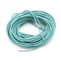 Sznurek Jubilerski Skóra Wołowa Naturalna, do Tworzenia Biżuterii, Okrągły, Barwiony, Ciemny Turkus, 1mm, 5m (13WB31737)
