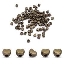 Koraliki Dystansowe, Biżuteria Stop, Serce, Bronze, 3.5x4x3mm, 100 szt (5WB4979)