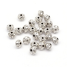 Koraliki Dystansowe, Biżuteria Stop, Rondel, Antyczne Srebro, 7x5mm, 25 szt (3WB3220)