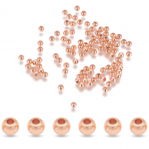 Koraliki Dystansowe, Przekładki, Mosiądz, Różowe Złoto, 3mm, 5g, około 65szt (2WB27667)
