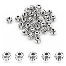 Koraliki Dystansowe, Biżuteria Stop, Okrągłe, Antyczne Srebro, 7mm, 30 szt (2WB27753)