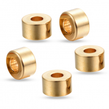 Намистини-розділювачі Нержавіюча Сталь, Плоскі Круглі, Іонне Покриття, Золото, 6x4мм, Отвір 2мм, (13WB26641)