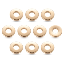 Koraliki Dystansowe, Stal Nierdzewna Pączek, Złote, 8x1.5mm, Otwór 3.2mm, 10 szt (13WB26651)