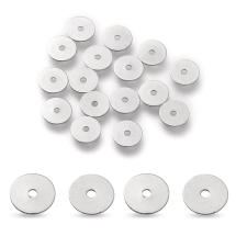 Koraliki Dystansowe, Stal Nierdzewna, Płaskie Okrągłe, 6x0.2mm, 20 szt (13WB26664)