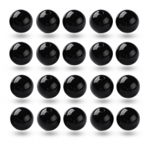 Koraliki Akrylowe Okrągłe Kulki, Czarny, 16x15mm, Otwór 2.8mm, 20szt (13WB31505)