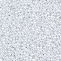 Перли Кульки Акрилові, Білі, 2мм, без Отвору, близько 10000шт/упаковка (13WB31546)