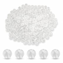 Koraliki Akrylowe Okrągłe Kulki Przezroczyste, Bezbarwne, 8x7mm, Otwór 2mm, około 170szt/50g (13WB31587)