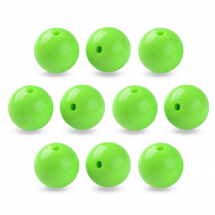 Намистини Акрилові Круглі Непрозорі, Жовто-Зелений, 20х19мм, Отвір 3мм, (13WB31589)