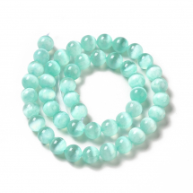 Koraliki Naturalny Selenit Okrągłe Klasa A, Akwamaryn, 8.5mm, Otwór 0.8mm, około 43szt/37cm/sznur (13WB31610)