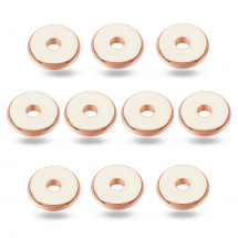 Koraliki Dystansowe, Mosiądz, Dysk, Różowe Złoto, 8x1.5mm, 10 szt (13WB31707)