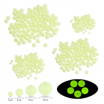 Koraliki Akrylowe Fluorescencyjne, Okrągłe, 4mm/6mm/8mm/10mm, 100szt/rozmiar, 400szt/zestaw (13WB31752)