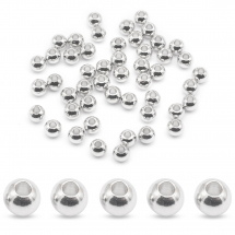 Koraliki Dystansowe, Przekładki, Mosiądz, Okrągłe, 4x3.5mm, Otwór 1.5mm, 50szt (13WB31981)