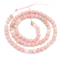Koraliki Naturalny Różowy Opal, Okrągły, 6mm, 0.8mm, 80szt/38cm/nić, (13WB31989)