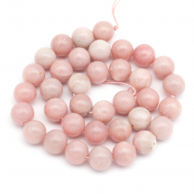 Koraliki Naturalny Różowy Opal, Okrągły, 10mm, Otwór 1mm, 37szt/38cm/nić, (13WB31990)