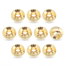 Koraliki Dystansowe, Przekładki, Mosiężne, Rondel, Pozłacane 18K, 5x3mm, 10szt (13WB32013)