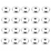 Koraliki Dystansowe, Przekładki, Mosiądz, Dysk, Platyna, 6x1.2mm, 20szt (13WB32063)