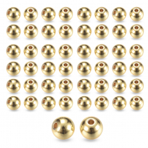 Koraliki Dystansowe, Przekładki, Mosiądz, Okrągłe, Złoto, 4x3.5mm, 50szt (13WB32079)