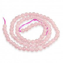 Koraliki Naturalny Różowy Kwarc, Okrągłe, 4-4.5mm, około 80szt/36cm/sznur (13WB32090)