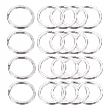 Kółko do Kluczy, Stal Nierdzewna, do Rękodzieła i Biżuterii, 25x2.6mm, Średnica Wewnętrzna 20.5mm, 20szt (13WB31299)