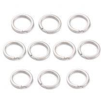 Kółko do Kluczy, Elementy do Breloków, Stal Nierdzewna, 20x2mm, 10szt (13WB31437)
