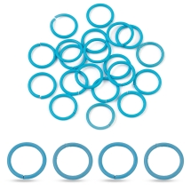 Кільця З'єднувальні Одинарні Залізні Роз'ємні, Непаяні, Блакитні, 10х1мм, Внутрішній Діаметр 8мм, (13WB31467)