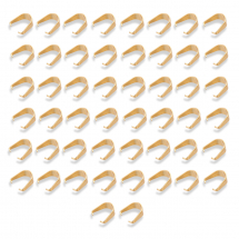 Uchwyty do Wisiorków, Stal Nierdzewna, Złoty, 7x6.5x3mm, 50szt (13WB31470)