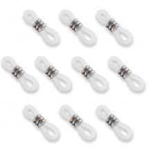 Uchwyty do Okularów, Gumowe Pętle, Elementy ze Stali Nierdzewnej, 20x6mm, 10 szt (13WB31482)