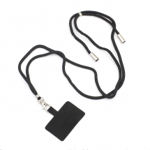 Regulowany Sznur do Telefonu, Poliester z Plastik i Stop, Czarny, 65x40mm, 1szt (13WB31539)