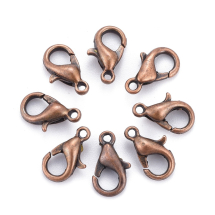 Zapięcie Karabińczyk-Lobster, Stop Cynku, Kolor: Miedź, 10x6mm, Otwór 1mm, 1000szt (13WB31025)