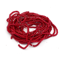 Koraliki Perły Szklane Okrągłe Malinowe 4-5mm, 200szt/75cm/sznur, 5 sznurów (13WB32734)