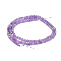 Koraliki Kamień Naturalny Ametyst, Fasetowane, Kulki, 3mm, 127szt/37cm/sznur (13WB32762)