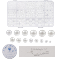 Zestaw do Tworzenia Bransoletek, Imitacja Perły, Biały, 943szt/set, (13WB32998)