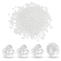 Zatyczki do Kolczyków, Plastikowe, Przezroczysty, 5x7mm, 1000szt (13WB32611)