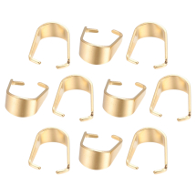 Uchwyty do Zawieszki, Stal Nierdzewna, Pozłacane 18K, 10x8.5mm, Wnętrze 7.5mm, 10szt (13WB32682)