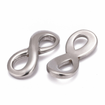 Łącznik Nieskończoność, Stal Nierdzewna, 2 otwory do Rękodzieła i Biżuterii, 27x11x2.8mm, otwór 7x5mm, 2szt (13WB32946)