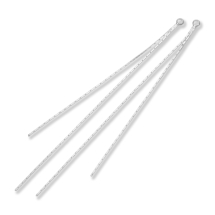 Zawieszka Frędzel Duża z Łańcuszków, Mosiądz, Platyna, 77х2х0.5mm, 2szt (13WB32987)