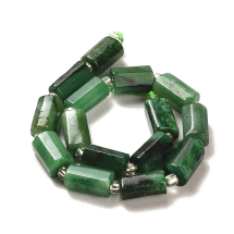 Koraliki Kamień Naturalne Szmaragd, Kolumna, Fasetowane,, 8.5-6.5mm, 14szt/19cm/sznur (13WB33121)