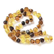 Koraliki Naturalny Bursztyn, Samorodek, Fasetowany, 5.5-6x5.5-6x4-6мм, Otwór 0.7mm, około 50szt/36cm/sznur (13WB33187)