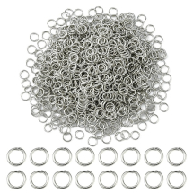 Kółeczka Ogniwka Pojedyncze Otwarte, Żelazne do Rękodzieła i Biżuterii, Platyna, 5x0.7mm, 50g (13WB33174)